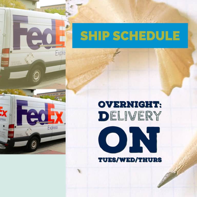 Updated Shipping Schedule